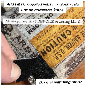 Fabric covered velcro for controlling Unruly materials